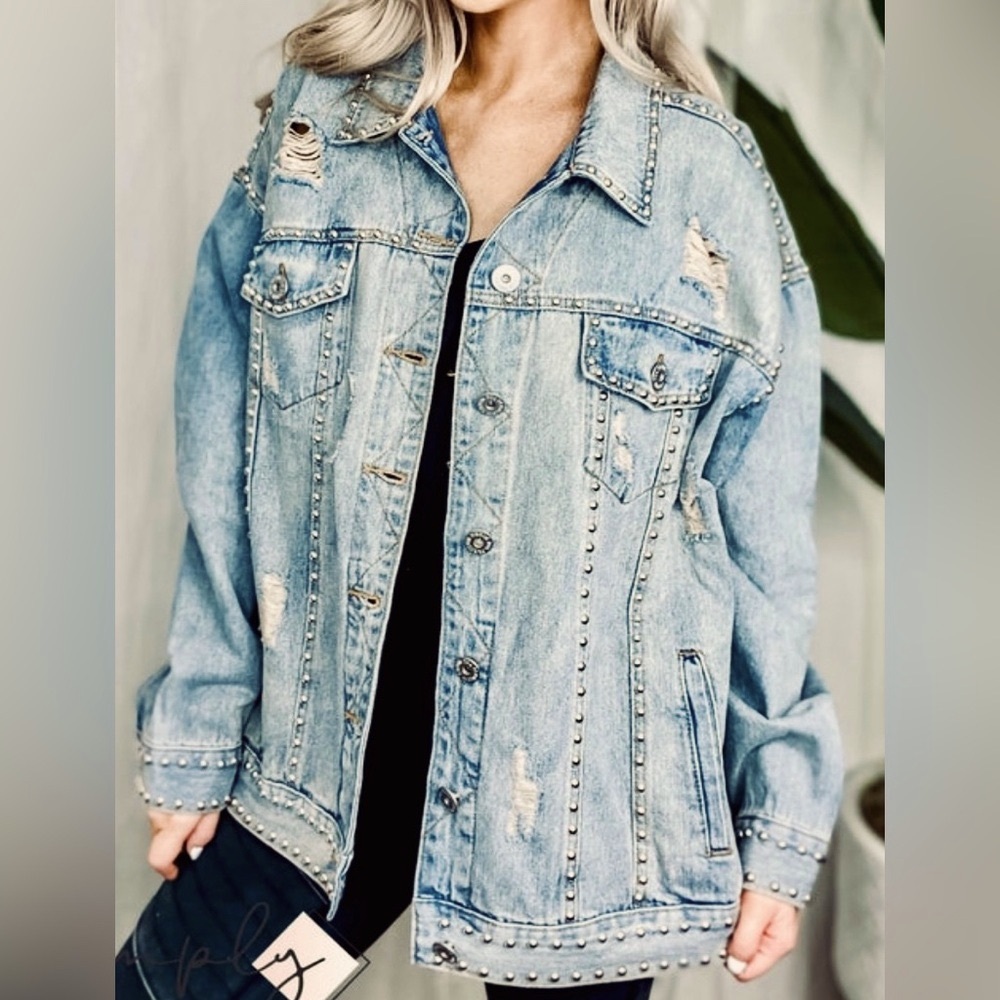 NEW POL STUDDED DENIM JACKET 3X